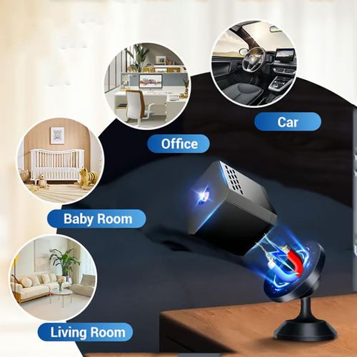 🔥HOT SALE🔥 COD！Mini Square WiFi Camera 1080P Portable Indoor Security Cam App Remote View SD Card Cloud Storage For House Office Baby Monitoring