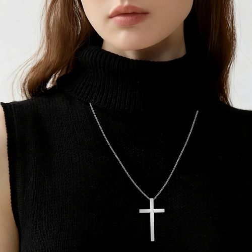 🔥HOT SALE🔥 COD！Self-Defense Cross Necklace – A concealed emergency safety tool and unisex hidden protective pendant featuring a stainless steel cross pendant with a built-in concealed self-defense function