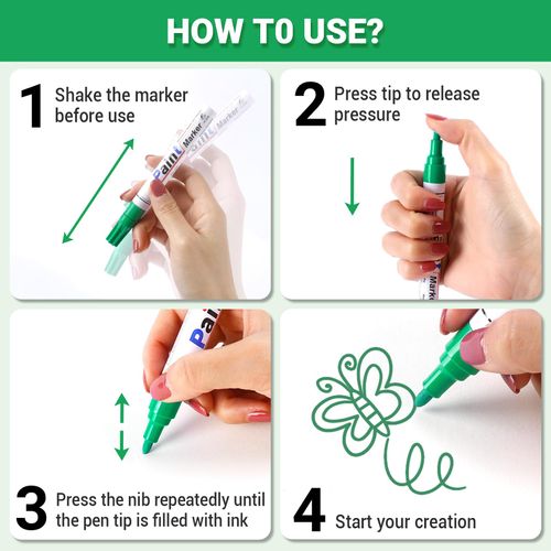🔥HOT SALE🔥 COD！Oil Based Paint Pen, Permanent Paint Marker: Quick-Dry, Waterproof Marker Set of 12 for Rock Painting, Glass, Fabric, Ceramic, Wood, Metal, Mug, Plastic, Stone, Christmas Art Craft Supplies Kit