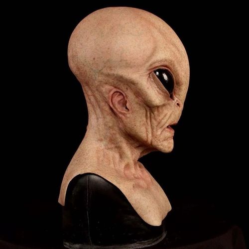 🔥HOT SALE🔥 COD！Alien Latex Mask, Scary Halloween Alien Mask, Party Prop
