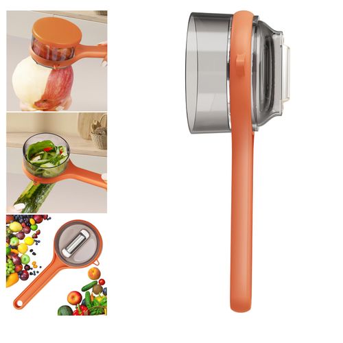 🔥HOT SALE🔥 COD！Upgraded Fruit and Vegetable Peeler with Storage Case—Safe and efficient, with double-sided sharp stainless steel blades, easy to clean, and comes with a storage case for easier and more convenient fruit and vegetable preparation. Orange