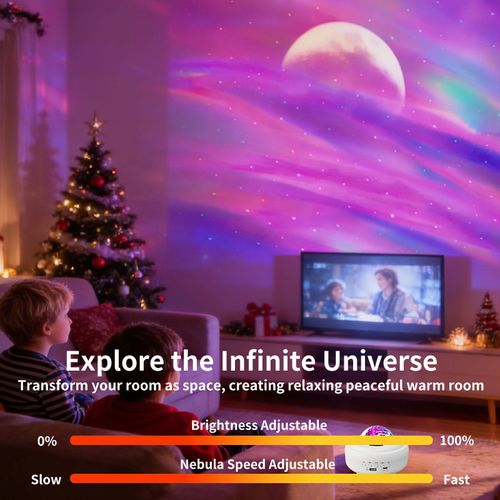 🔥HOT SALE🔥 COD！Starry Sky Projector Light, 3-in-1 Starry Sky Projector with Bluetooth Speaker, Northern Lights Projection Night Light, Suitable for Children and Adults, Starry Sky Night Light, Ideal for Decorating Bedrooms, Game Rooms, and Home Offices