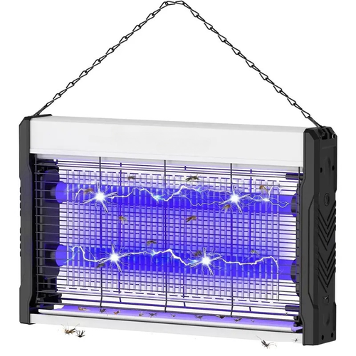 Electric Bug Zapper, 2000 Volt Powerful Flying Insect Mosquito Flies Killer  Blue UV Light Attract, Plug in Pest Control Machine for Moth,Fruit Fly,Fungus Gnat,Garage Catcher Eliminator Shocker