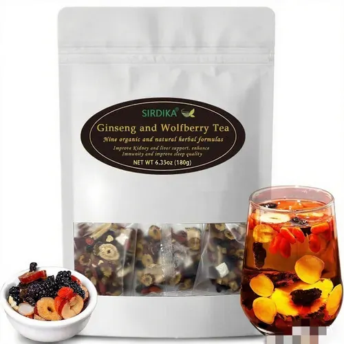 Ginseng Nine Treasure Tea Kidney, Tea - Ginseng and Wolfberry Tea