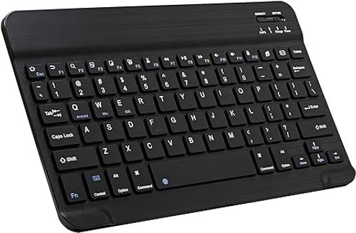 Ultra-Slim Bluetooth Keyboard Portable Mini Wireless Keyboard Rechargeable for Apple iPad iPhone Samsung Tablet Phone Smartphone iOS Android Windows (10 inch）