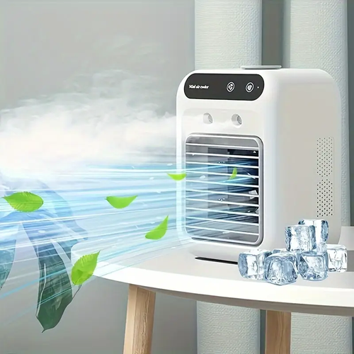 Portable Air Conditioners, 25W Rechargeable Mini Portable AC Unit 2 Cool Air Spray, Personal Cooling Fan with 2 Speeds, Small Room Air Conditioners for Bedroom, Office, Outdoor