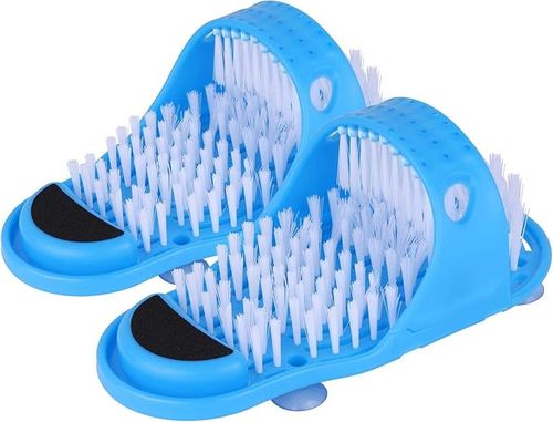 Shower Foot Scrubber Feet Cleaner Washer Brush for Floor Spas Massage, Slipper for Exfoliating Cleaning