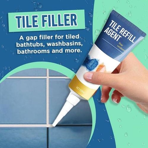 Tile Refill Agent,Tile Grout Squeeze Tube Tile Grout Sealer Tile Grout Repair Agent for Repairing Tile Grout in Bathrooms Kitchens