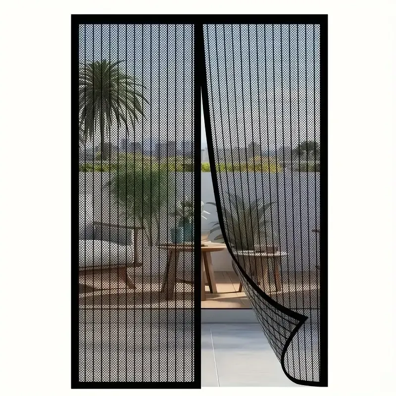 Magnetic Screen Door - Self Sealing, Heavy Duty, Hands Free Mesh Partition Keeps Bugs Out - Pet and Kid Friendly - Patent Pending Keep Open Feature