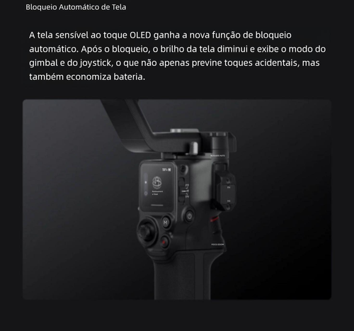 Estabilizador de câmera portátil DJI RS 4 Ronin, gimbal de três eixos com anti-vibração para gravação de imagens