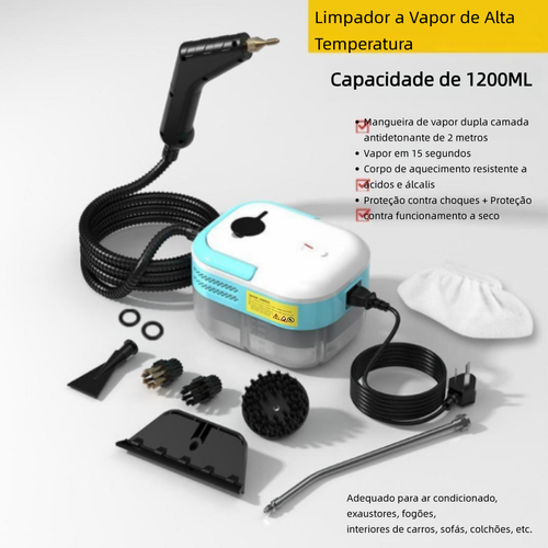 Limpador a vapor de alta temperatura e alta pressão, modelo doméstico compacto, para limpeza e desinfecção de cozinha, ar-condicionado, eletrodomésticos e gordura de cozinha