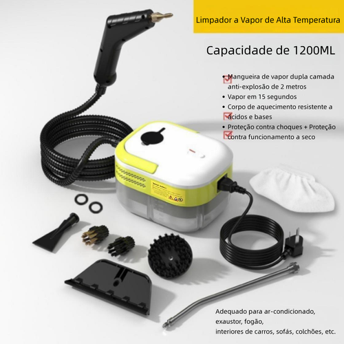 Limpador a vapor de alta temperatura e alta pressão, modelo doméstico compacto, para limpeza e desinfecção de cozinha, ar-condicionado, eletrodomésticos e gordura de cozinha