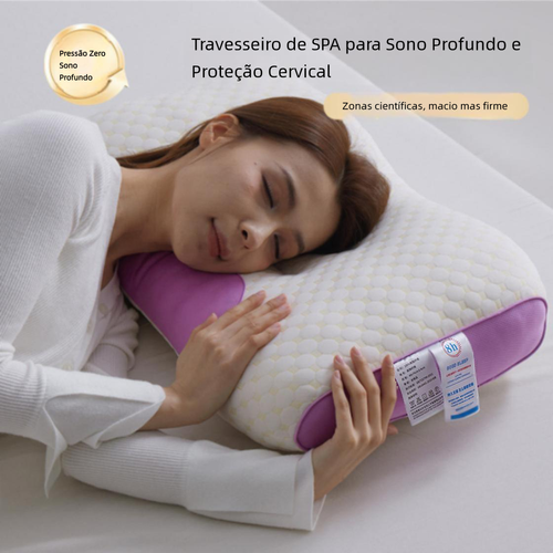 Almofada de Massagem SPA para Pescoço, Auxilia o Sono, Modelo para Hotel e Uso Doméstico, para Adultos