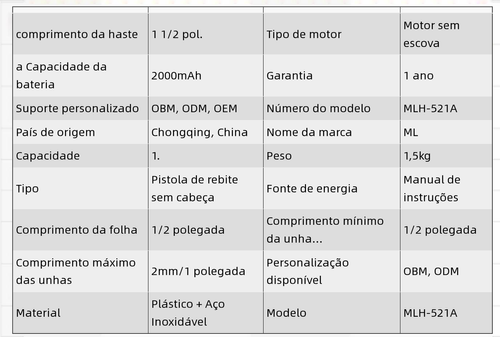 G6 Pistola de Pregos a Percussão