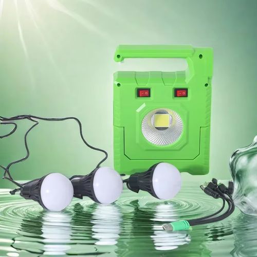 Carregador Portátil Solar, 2400mAh, Bateria Recarregável 18650, Lanterna de Liga de Alumínio, com 2 Lâmpadas LED Brinde