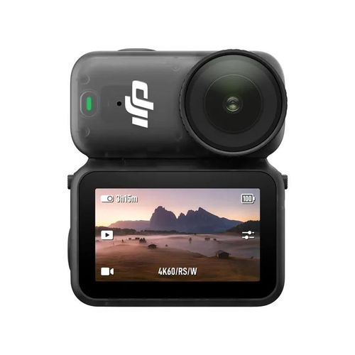 Câmera nova Osmo Nano Standard Combo 128GB, sensor com lente de ângulo amplo de 143 graus, impermeável até 10 metros e estabilização anti-vibração