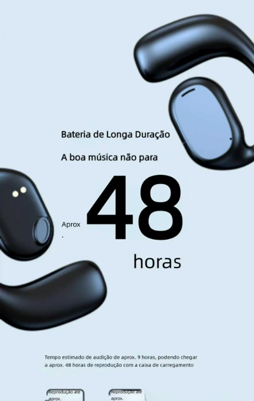 Auriculares Bluetooth Sem Fio Pretos
