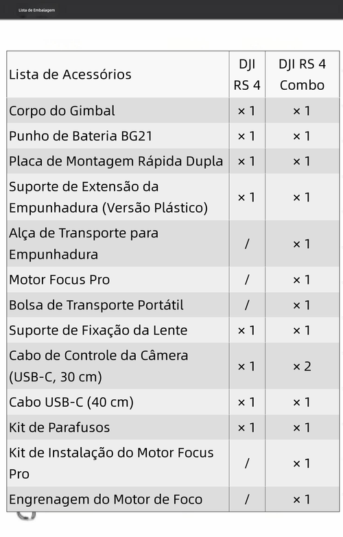 Estabilizador de câmera portátil DJI RS 4 Ronin, gimbal de três eixos com anti-vibração para gravação de imagens