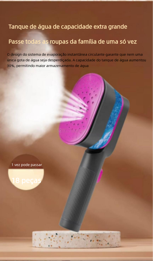 Vaporizador de Roupas Portátil de Mão, Uso Seco e Úmido, 1000W, com Proteção contra Queima a Seco, Mini e Compacto para Uso Doméstico