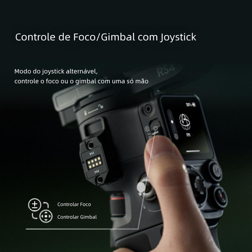 Estabilizador de câmera portátil DJI RS 4 Ronin, gimbal de três eixos com anti-vibração para gravação de imagens
