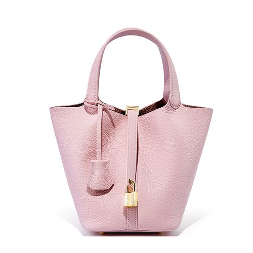 Bolsa balde de couro genuíno