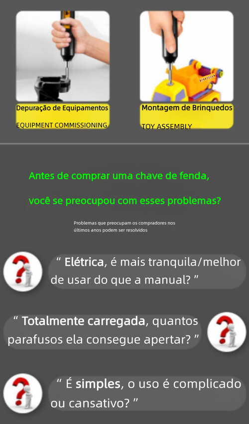 Chave de Fenda Elétrica Sem Fio Mini 3,6V, Bateria 2000mAh, Furadeira Multifuncional Doméstica com Brocas