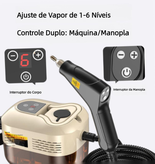 Limpador a vapor de alta temperatura e alta pressão, modelo doméstico compacto, para limpeza e desinfecção de cozinha, ar-condicionado, eletrodomésticos e gordura de cozinha