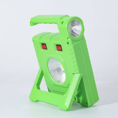 Carregador Portátil Solar, 2400mAh, Bateria Recarregável 18650, Lanterna de Liga de Alumínio, com 2 Lâmpadas LED Brinde