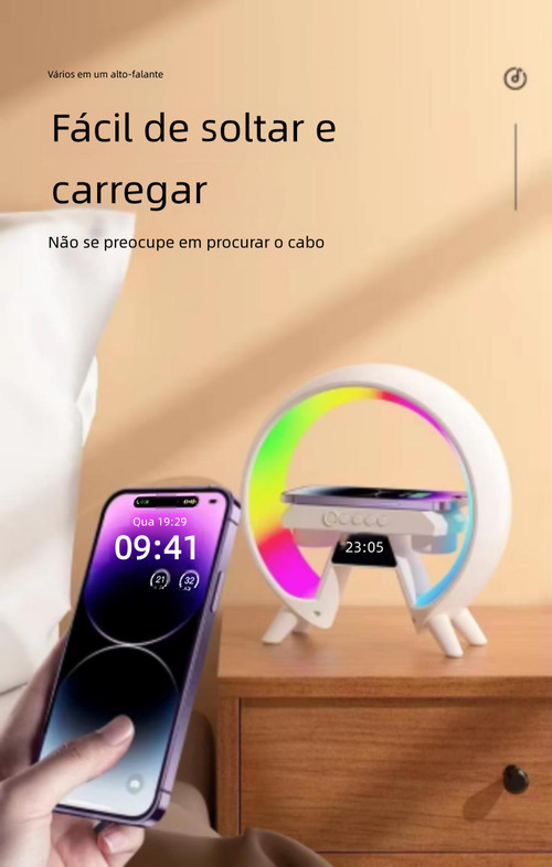 Luz Ambiente com Alto-falante Bluetooth