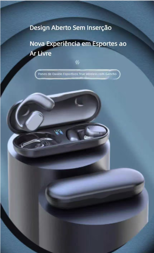 Auriculares Bluetooth Sem Fio Pretos