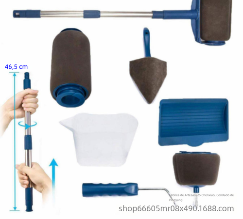 Rolo de pintura de esponja sem costura conjunto multifuncional cinco em um