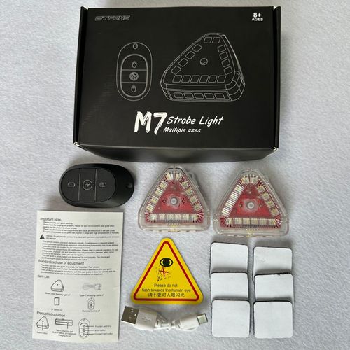 Luz Estroboscópica M3 LED Controlo Remoto, Luz de Voo Noturno para Drone, Moto, Carro e Bicicleta