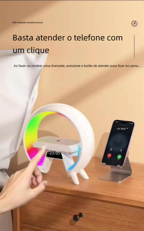 Luz Ambiente com Alto-falante Bluetooth