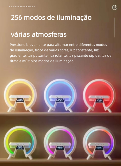 Luz Ambiente com Alto-falante Bluetooth