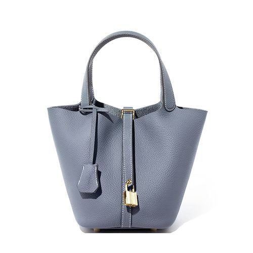 Bolsa balde de couro genuíno