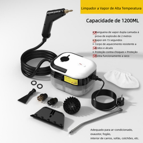 Limpador a vapor de alta temperatura e alta pressão, modelo doméstico compacto, para limpeza e desinfecção de cozinha, ar-condicionado, eletrodomésticos e gordura de cozinha