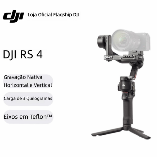 Estabilizador de câmera portátil DJI RS 4 Ronin, gimbal de três eixos com anti-vibração para gravação de imagens