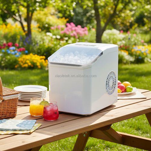 Máquina de gelo automática doméstica em aço inoxidável, produz gelo em bala e esférico, funcionamento contínuo 24 horas