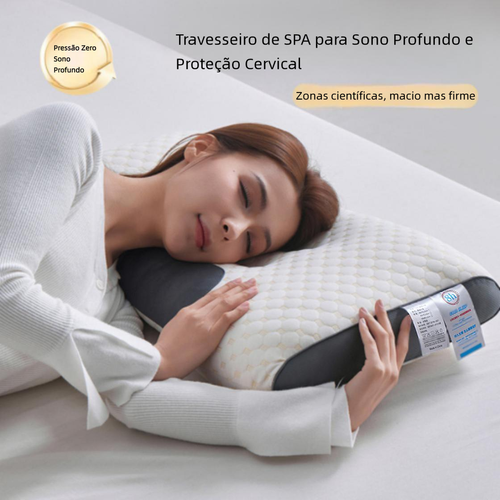 Almofada de Massagem SPA para Pescoço, Auxilia o Sono, Modelo para Hotel e Uso Doméstico, para Adultos