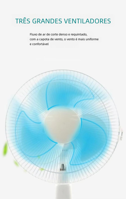 Ventilador solar com iluminação multifuncional para exterior e recarregável