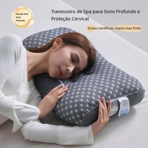 Almofada de Massagem SPA para Pescoço, Auxilia o Sono, Modelo para Hotel e Uso Doméstico, para Adultos