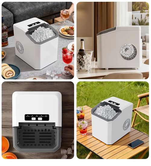 Máquina de gelo automática doméstica em aço inoxidável, produz gelo em bala e esférico, funcionamento contínuo 24 horas