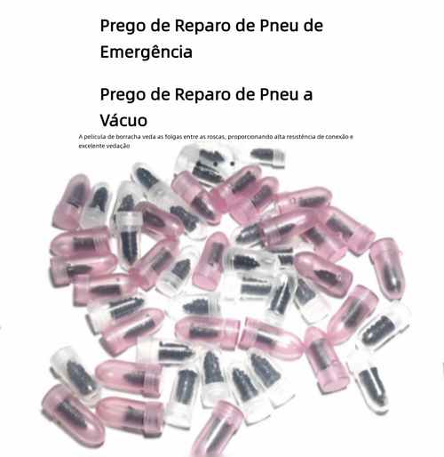 Espigões adesivos tipo cogumelo para reparo rápido de pneus de carro, moto e veículo elétrico, kit conserto de pneus sem câmara