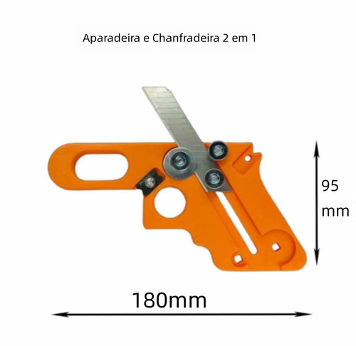 Ferramenta manual carpintaria dupla função chanfro e canto redondo, remove rebarbas e fitas de borda, lâmina arredondadora