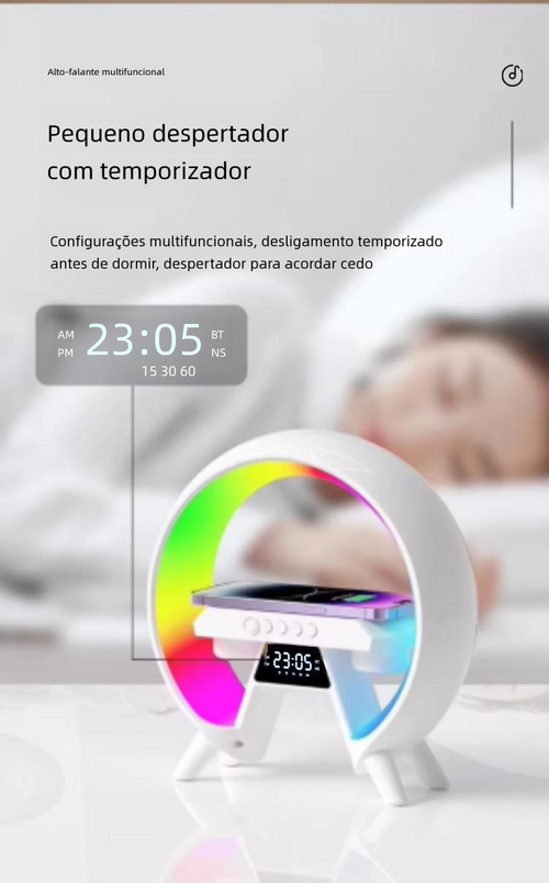 Luz Ambiente com Alto-falante Bluetooth