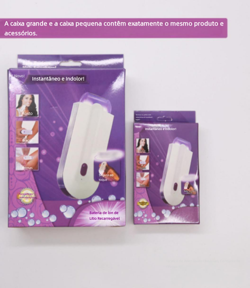 Aparador de pelos com detecção sensorial, depilador a laser indolor com luz azul, depilador feminino