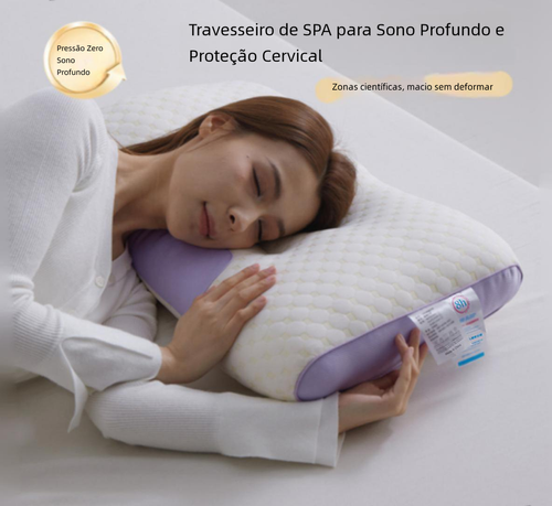 Almofada de Massagem SPA para Pescoço, Auxilia o Sono, Modelo para Hotel e Uso Doméstico, para Adultos