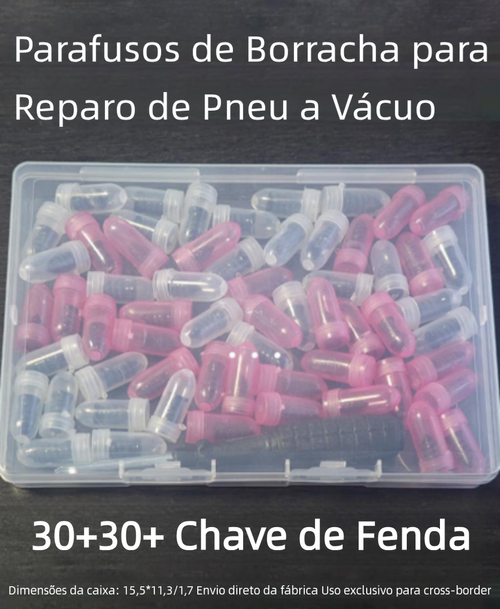 Espigões adesivos tipo cogumelo para reparo rápido de pneus de carro, moto e veículo elétrico, kit conserto de pneus sem câmara