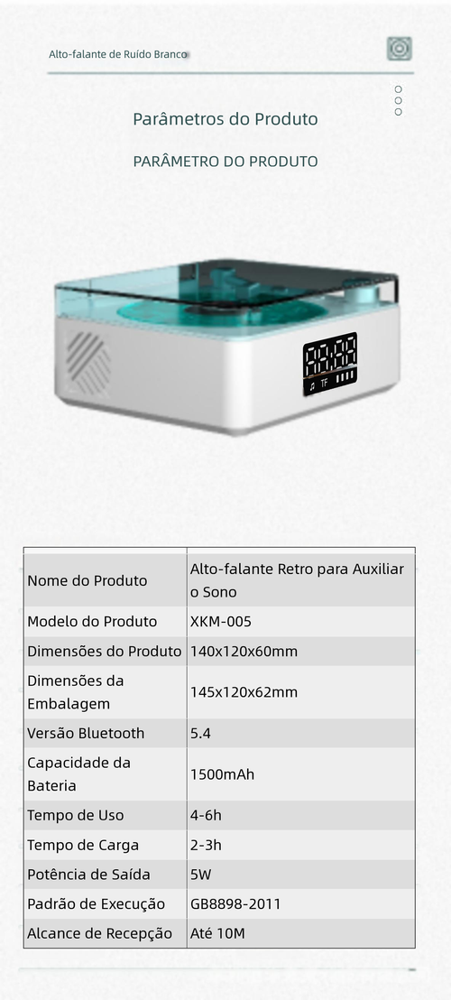 Caixa de Som Retrô Branca