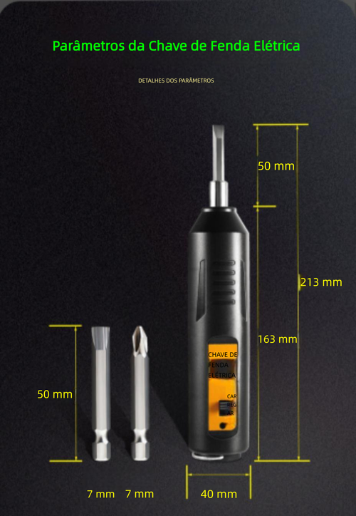 Chave de Fenda Elétrica Sem Fio Mini 3,6V, Bateria 2000mAh, Furadeira Multifuncional Doméstica com Brocas